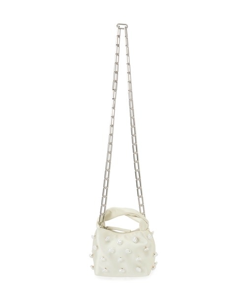ADAM ET ROPE'(アダムエロペ)の「【STINE GOYA(スティーヌゴヤ)】Pearl Satin Bag(ショルダーバッグ・レディース・ホワイト・FREE)」の10枚目の写真