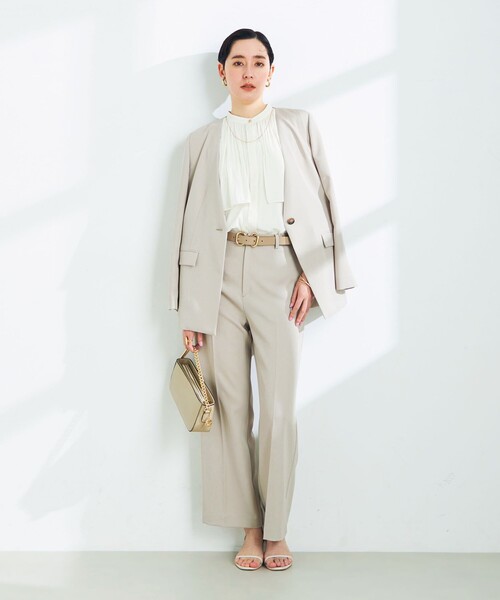 NOLLEY’S Sophi(ノーリーズソフィ)の「割織ケープギャザーブラウス(シャツ/ブラウス・レディース・チャコールグレー/オフホワイト/ベビーピンク/ベージュ・38/36)」の12枚目の写真