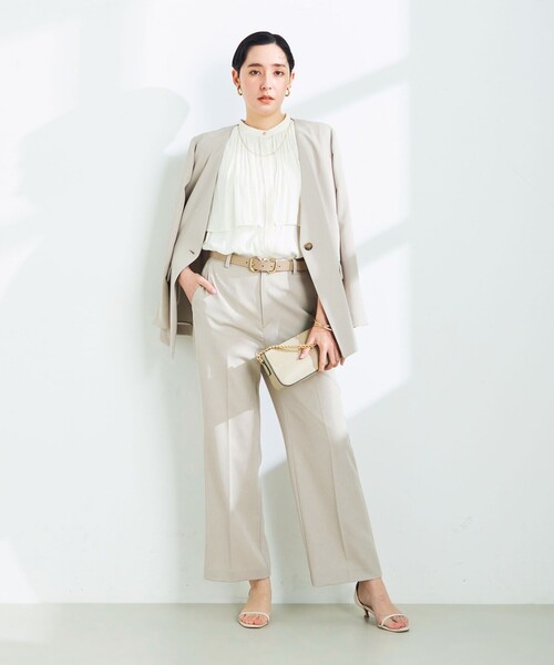 NOLLEY’S Sophi(ノーリーズソフィ)の「割織ケープギャザーブラウス(シャツ/ブラウス・レディース・チャコールグレー/オフホワイト/ベビーピンク/ベージュ・38/36)」の15枚目の写真