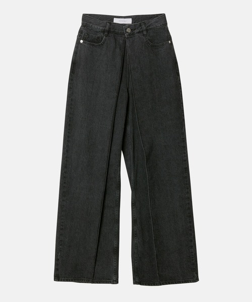 LE CIEL BLEU（ルシェルブルー）の「フロントタックワイドデニムパンツ / Front Tuck Wide Denim Pants（デニムパンツ・レディース・ブラック・38/36/34）」の4枚目の写真
