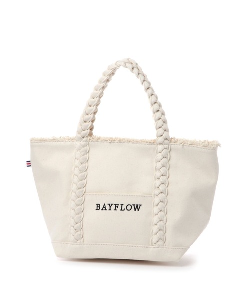 BAYFLOW(ベイフロー)の「デニムロゴトート24(トートバッグ・レディース・インディゴブルー/オフホワイト/ライトブルー・FREE)」の8枚目の写真