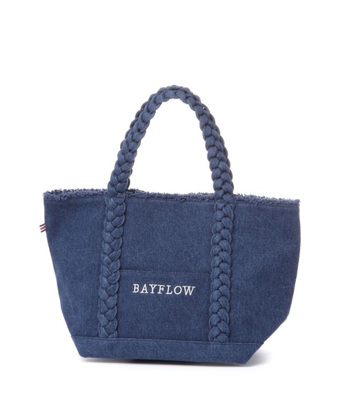 BAYFLOW(ベイフロー)の「デニムロゴトート24(トートバッグ・レディース・インディゴブルー/オフホワイト/ライトブルー・FREE)」の10枚目の写真