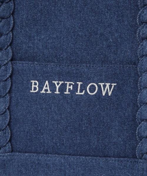 BAYFLOW(ベイフロー)の「デニムロゴトート24(トートバッグ・レディース・インディゴブルー/オフホワイト/ライトブルー・FREE)」の20枚目の写真