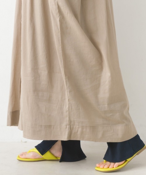 OMNES（オムネス）の「コットンボイル袖ボリュームギャザーワンピース（ワンピース・レディース・ブラック/ブルー/マスタード/ベージュ/ピンク・FREE）」の10枚目の写真