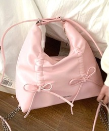 COMON＋（コモンプラス）の「PU素材リュックタイプにもなるバレエコアリボン付きショルダーバック（ショルダーバッグ）」