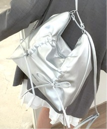 COMON＋（コモンプラス）の「PU素材リュックタイプにもなるバレエコアリボン付きショルダーバック（ショルダーバッグ）」