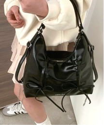 COMON＋（コモンプラス）の「PU素材リュックタイプにもなるバレエコアリボン付きショルダーバック（ショルダーバッグ）」