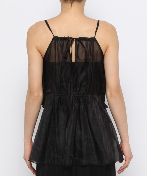 mysty woman（ミスティウーマン）の「フリルボリュームキャミ　120999（キャミソール・レディース・アイボリー/ブラック・FREE）」の9枚目の写真