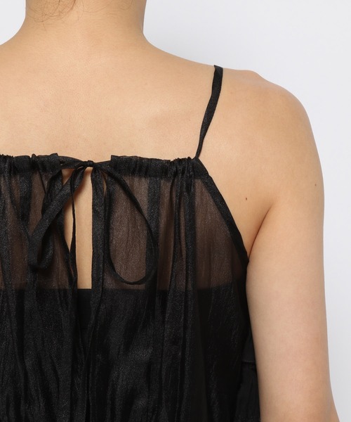 mysty woman（ミスティウーマン）の「フリルボリュームキャミ　120999（キャミソール・レディース・アイボリー/ブラック・FREE）」の10枚目の写真