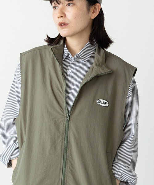 SUGGESTION（サジェッション）の「SUGGESTION/サジェッション ナイロンスタンドベスト（ベスト・メンズ・ブラック/グリーン/グレー・M/L）」の3枚目の写真