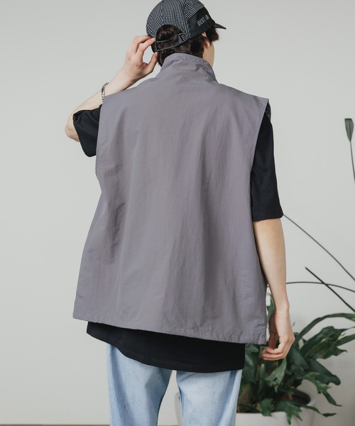 SUGGESTION（サジェッション）の「SUGGESTION/サジェッション ナイロンスタンドベスト（ベスト・メンズ・ブラック/グリーン/グレー・M/L）」の20枚目の写真