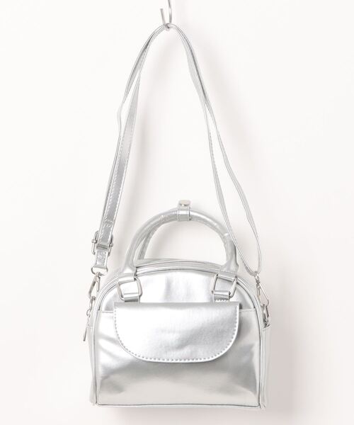 one wayザッカ(ワンウェイザッカ)の「エナメル2wayミニボストン(ボストンバッグ・レディース・ブラック/シルバー・FREE)」の9枚目の写真