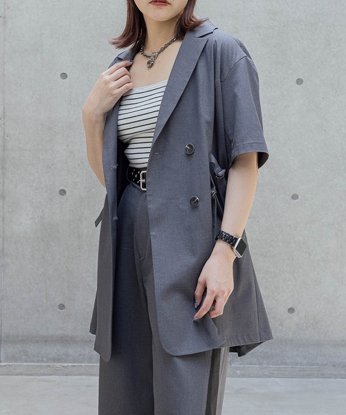 PAGEBOY(ページボーイ)の「ウエストベルトジャケット(テーラードジャケット・レディース・チャコールグレー/ブラック/ベージュ・FREE)」の12枚目の写真