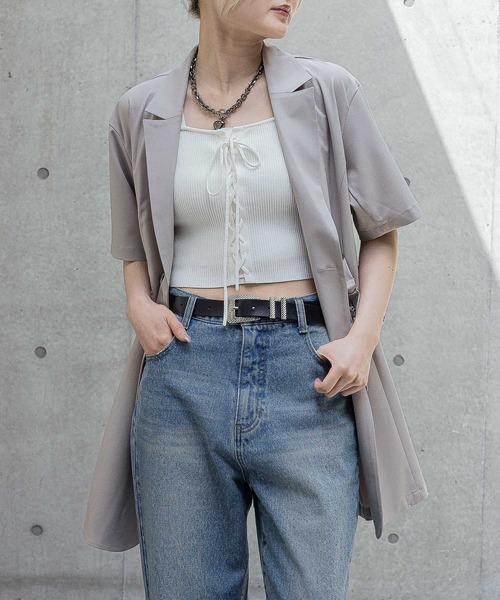 PAGEBOY(ページボーイ)の「ウエストベルトジャケット(テーラードジャケット・レディース・チャコールグレー/ブラック/ベージュ・FREE)」の18枚目の写真