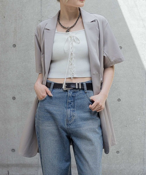 PAGEBOY(ページボーイ)の「ウエストベルトジャケット(テーラードジャケット・レディース・チャコールグレー/ブラック/ベージュ・FREE)」の19枚目の写真