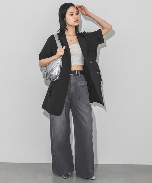 PAGEBOY(ページボーイ)の「ウエストベルトジャケット(テーラードジャケット・レディース・チャコールグレー/ブラック/ベージュ・FREE)」の20枚目の写真