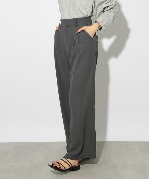 SETUP7（セットアップセブン）の「【SETUP7】ピンタックワイドルーズスラックス SCCH538（スラックス・レディース・グレー/ブラック・S/M）」の6枚目の写真