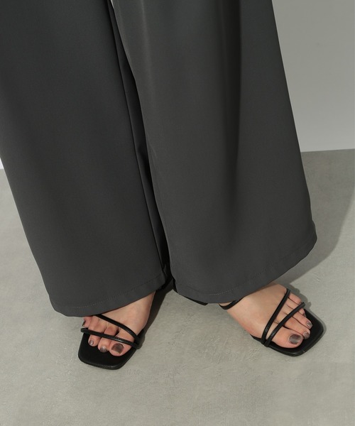 SETUP7（セットアップセブン）の「【SETUP7】ピンタックワイドルーズスラックス SCCH538（スラックス・レディース・グレー/ブラック・S/M）」の15枚目の写真