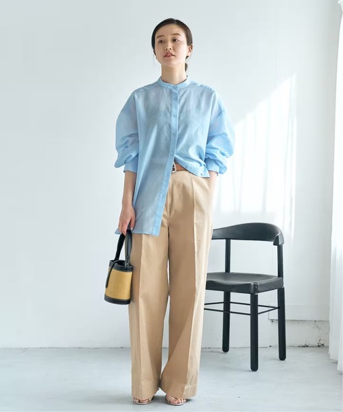 IENA（イエナ）の「《追加》チノタックワイドパンツ（チノパンツ・レディース・ベージュ/ホワイト・38/36/34）」の5枚目の写真