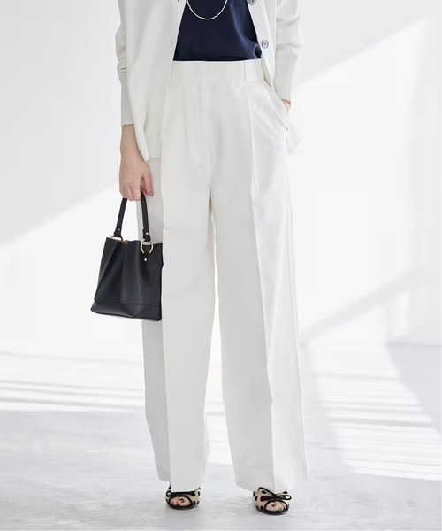 IENA（イエナ）の「《追加》チノタックワイドパンツ（チノパンツ・レディース・ベージュ/ホワイト・38/36/34）」の9枚目の写真