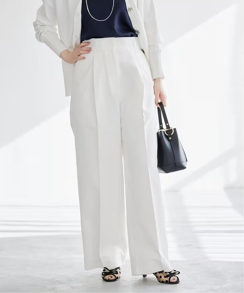 IENA（イエナ）の「《追加》チノタックワイドパンツ（チノパンツ・レディース・ベージュ/ホワイト・38/36/34）」の10枚目の写真