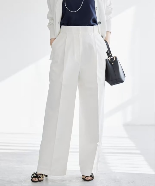IENA（イエナ）の「《追加》チノタックワイドパンツ（チノパンツ・レディース・ベージュ/ホワイト・38/36/34）」の14枚目の写真