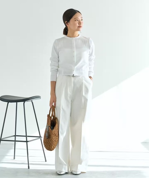 IENA（イエナ）の「《追加》チノタックワイドパンツ（チノパンツ・レディース・ベージュ/ホワイト・38/36/34）」の20枚目の写真