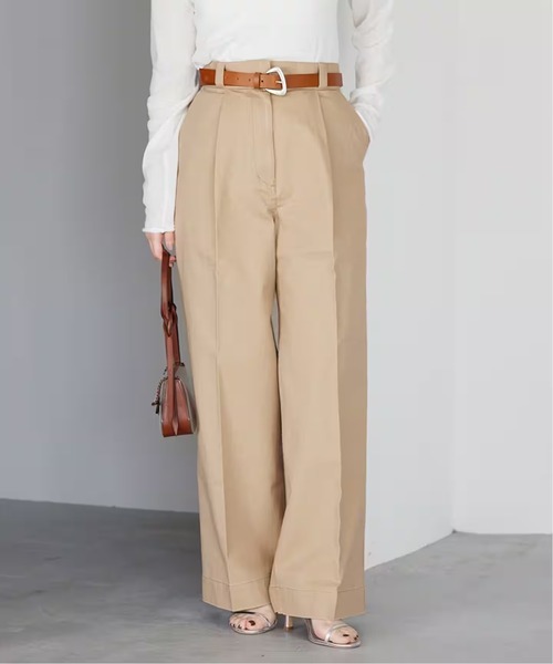 IENA（イエナ）の「《追加》チノタックワイドパンツ（チノパンツ・レディース・ベージュ/ホワイト・38/36/34）」の22枚目の写真