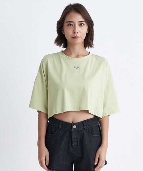 ROXY(ロキシー)の「SUNRISE TO SUNSET TE/ロキシーショート丈バックプリント半袖ラッシュガード(水着)(ラッシュガード・レディース・ブラック/ホワイト/グリーン・LARGE/MEDIUM/SMALL)」の3枚目の写真