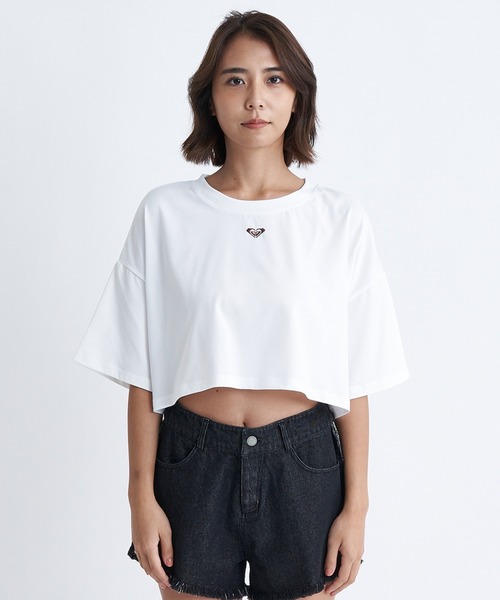 ROXY(ロキシー)の「SUNRISE TO SUNSET TE/ロキシーショート丈バックプリント半袖ラッシュガード(水着)(ラッシュガード・レディース・ブラック/ホワイト/グリーン・LARGE/MEDIUM/SMALL)」の9枚目の写真