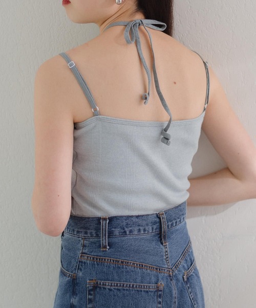 MILLER(ミラー)の「【Miller別注】コットンチョーカーキャミソール(キャミソール・レディース・ホワイト系その他/ネイビー・FREE)」の2枚目の写真