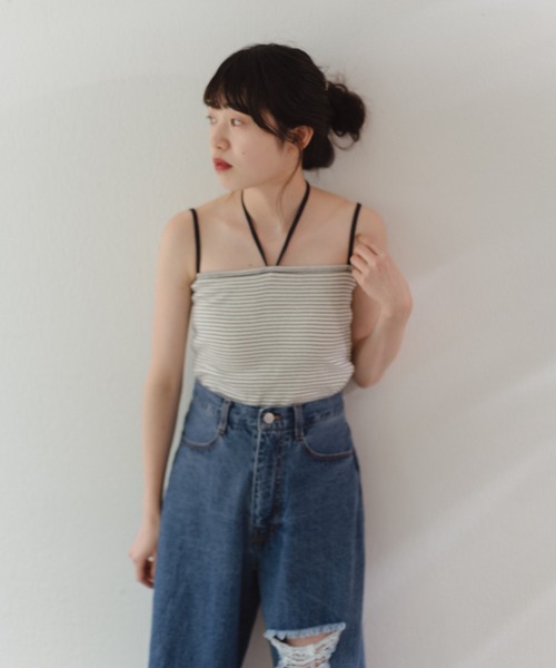 MILLER(ミラー)の「【Miller別注】コットンチョーカーキャミソール(キャミソール・レディース・ホワイト系その他/ネイビー・FREE)」の8枚目の写真