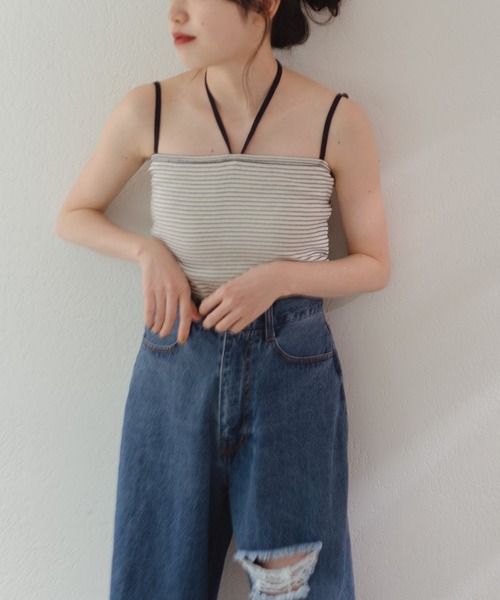 MILLER(ミラー)の「【Miller別注】コットンチョーカーキャミソール(キャミソール・レディース・ホワイト系その他/ネイビー・FREE)」の7枚目の写真