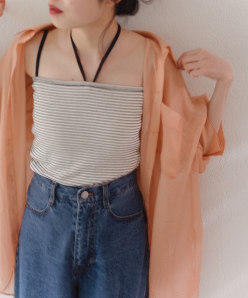 MILLER(ミラー)の「【Miller別注】コットンチョーカーキャミソール(キャミソール・レディース・ホワイト系その他/ネイビー・FREE)」の3枚目の写真