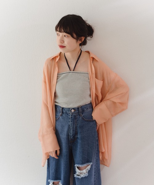 MILLER(ミラー)の「【Miller別注】コットンチョーカーキャミソール(キャミソール・レディース・ホワイト系その他/ネイビー・FREE)」の4枚目の写真