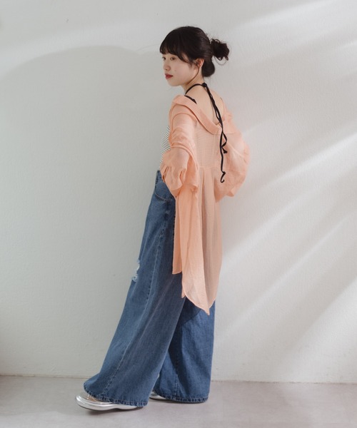 MILLER(ミラー)の「【Miller別注】コットンチョーカーキャミソール(キャミソール・レディース・ホワイト系その他/ネイビー・FREE)」の6枚目の写真