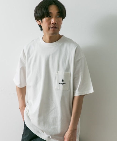 Snow Peak（スノーピーク）の「『別注』Snow Peak Apparel×DOORS　Pocket Logo T-shirts（Tシャツ/カットソー・メンズ・ホワイト/ベージュ/ネイビー/ブラック/グレー・LARGE/MEDIUM/X-LARGE）」の7枚目の写真