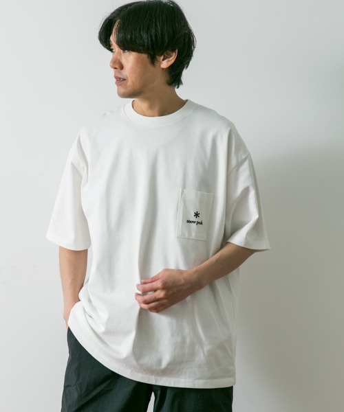 Snow Peak（スノーピーク）の「『別注』Snow Peak Apparel×DOORS　Pocket Logo T-shirts（Tシャツ/カットソー・メンズ・ホワイト/ベージュ/ネイビー/ブラック/グレー・LARGE/MEDIUM/X-LARGE）」の9枚目の写真