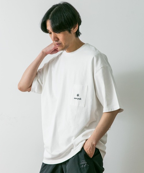 Snow Peak（スノーピーク）の「『別注』Snow Peak Apparel×DOORS　Pocket Logo T-shirts（Tシャツ/カットソー・メンズ・ホワイト/ベージュ/ネイビー/ブラック/グレー・LARGE/MEDIUM/X-LARGE）」の11枚目の写真