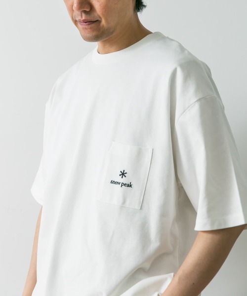 Snow Peak（スノーピーク）の「『別注』Snow Peak Apparel×DOORS　Pocket Logo T-shirts（Tシャツ/カットソー・メンズ・ホワイト/ベージュ/ネイビー/ブラック/グレー・LARGE/MEDIUM/X-LARGE）」の13枚目の写真