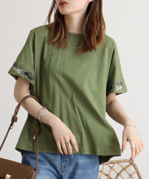 Emago(イマゴ)の「EMAGO 星座刺繍ドルマンT(Tシャツ/カットソー・レディース・杢グレー/オリーブ/アイボリー・FREE)」の19枚目の写真