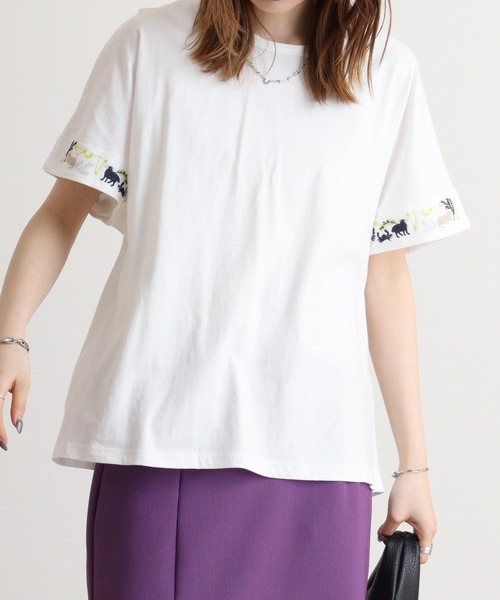 tシャツ EMAGO 星座刺繍ドルマンT レディース EMAGO 星座刺繍ﾄﾞﾙﾏﾝT（Tシャツ/カットソー）｜Emago（イマゴ