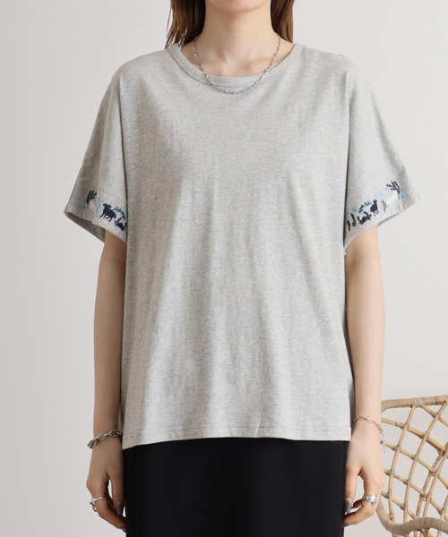 tシャツ EMAGO 星座刺繍ドルマンT レディース EMAGO 星座刺繍ﾄﾞﾙﾏﾝT（Tシャツ/カットソー）｜Emago（イマゴ