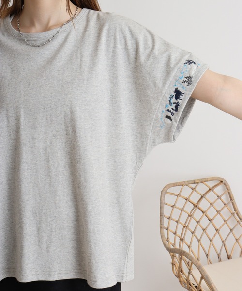 星座刺繍ドルマンTシャツ emago レディース トップス カーディガン 半袖 ナチュラル カジュアル 北欧 大人の 楽天市場】星座刺繍ドルマンTシャツ emago レディース トップス