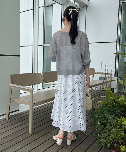 couture brooch（クチュールブローチ）の「◆新色＆追加入荷【冷房対策・日焼け対策にも◎】LEVITA／ダブルパール調釦ドロップカーディガン（カーディガン/ボレロ・レディース・オフホワイト/ブラック/ピンク/ライトグレー/ブラウン系その他/ライトイエロー系・38/42）」の14枚目の写真