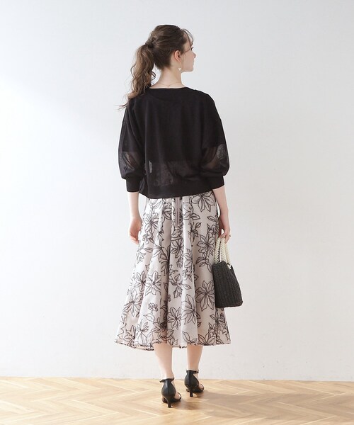 couture brooch（クチュールブローチ）の「◆新色＆追加入荷【冷房対策・日焼け対策にも◎】LEVITA／ダブルパール調釦ドロップカーディガン（カーディガン/ボレロ・レディース・オフホワイト/ブラック/ピンク/ライトグレー/ブラウン系その他/ライトイエロー系・38/42）」の10枚目の写真