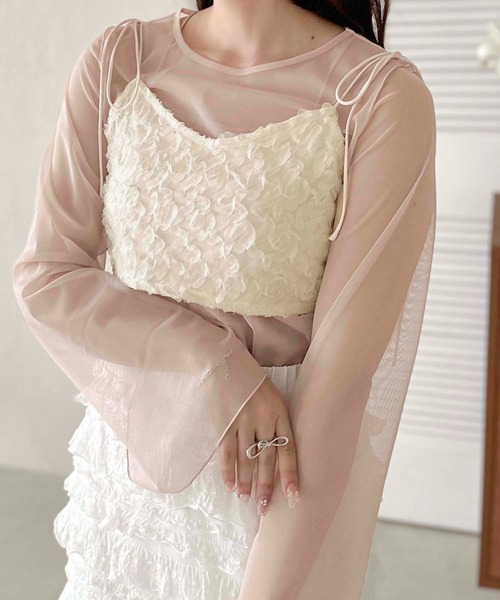 apres jour clair(アプレジュールクレア)の「【apres jour clair】フラワーレースビスチェ【ZOZOTOWN限定アイテム】(キャミソール・レディース・アイボリー/ブラック・X-LARGE/フリー)」の13枚目の写真