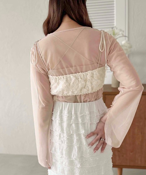 apres jour clair(アプレジュールクレア)の「【apres jour clair】フラワーレースビスチェ【ZOZOTOWN限定アイテム】(キャミソール・レディース・アイボリー/ブラック・X-LARGE/フリー)」の15枚目の写真