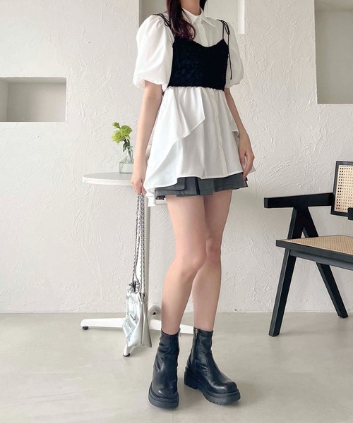 apres jour clair(アプレジュールクレア)の「【apres jour clair】フラワーレースビスチェ【ZOZOTOWN限定アイテム】(キャミソール・レディース・アイボリー/ブラック・X-LARGE/フリー)」の22枚目の写真