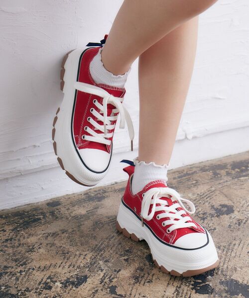 RETRO GIRL(レトロガール)の「厚底スニーカー(スニーカー・レディース・ブラック/オフホワイト/レッド・MEDIUM/LARGE)」の11枚目の写真